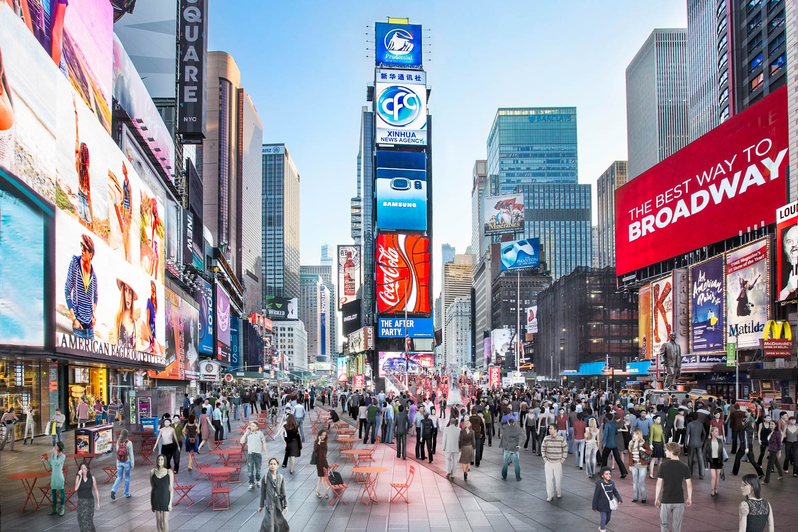 Time square remodelation - Pedestrian Rendering