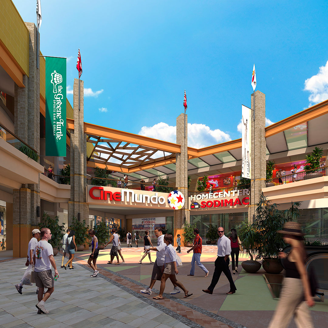 Mall outdoor areas - Pedestrian Rendering