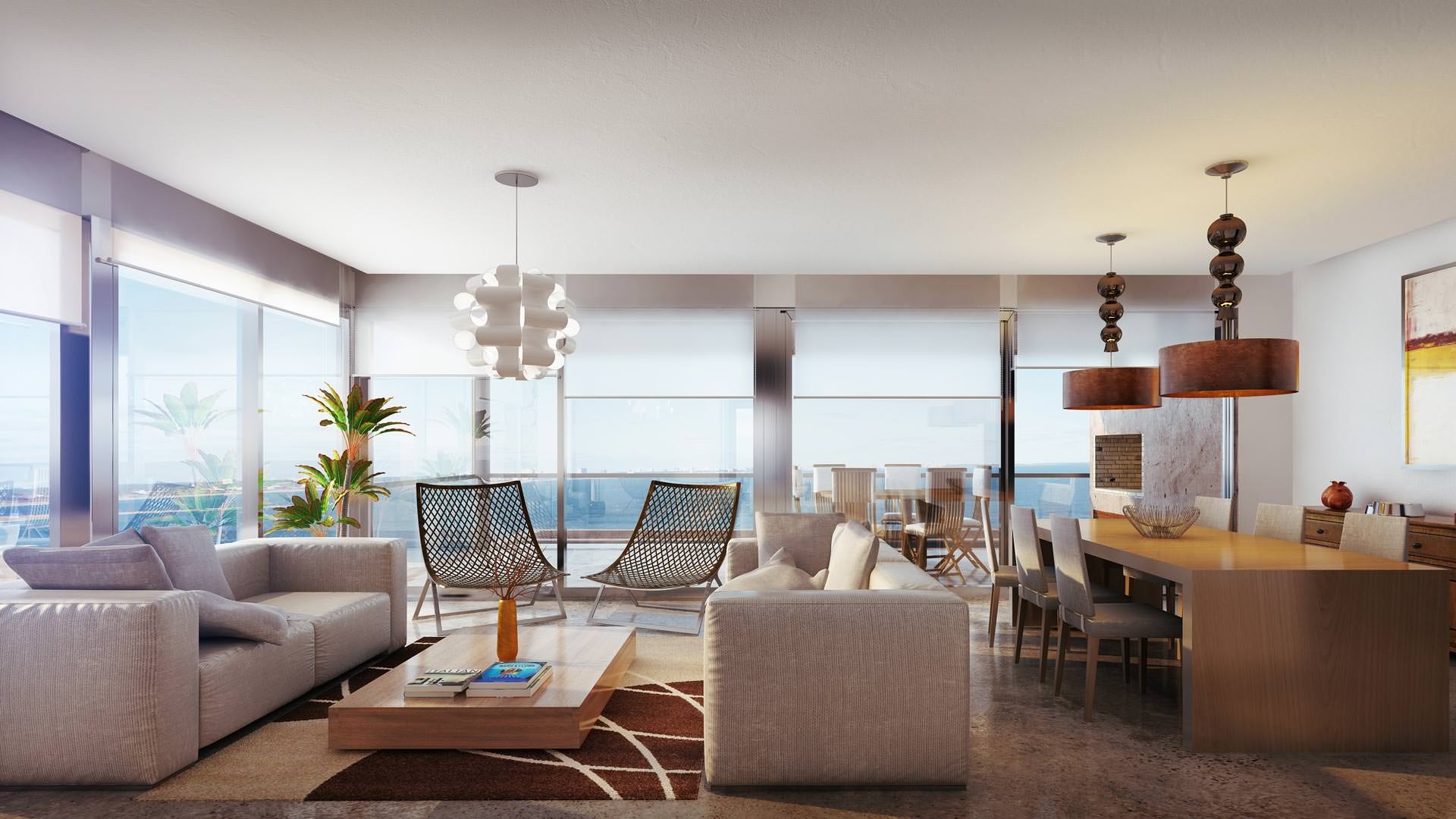 Living room - Interior Rendering