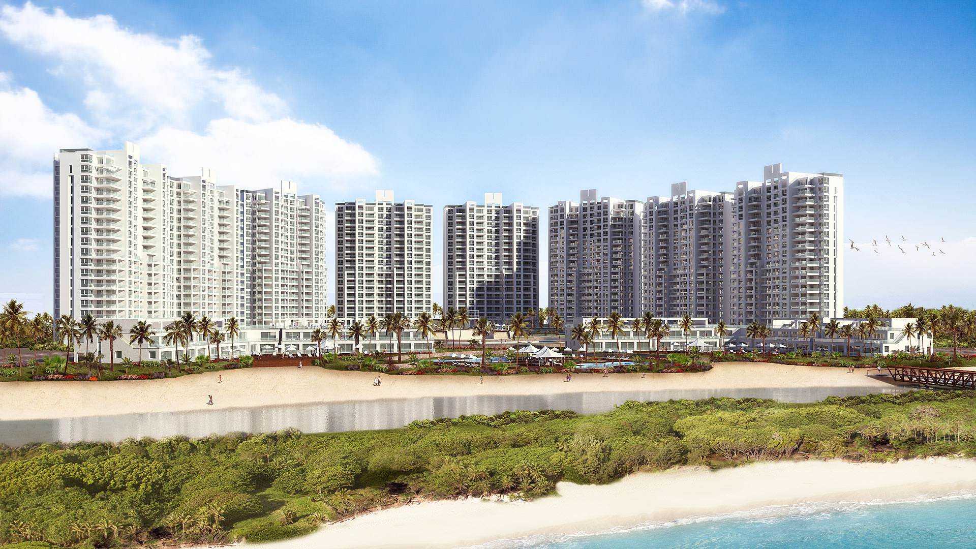 Beach resort in Panama - Exterior 3D Image