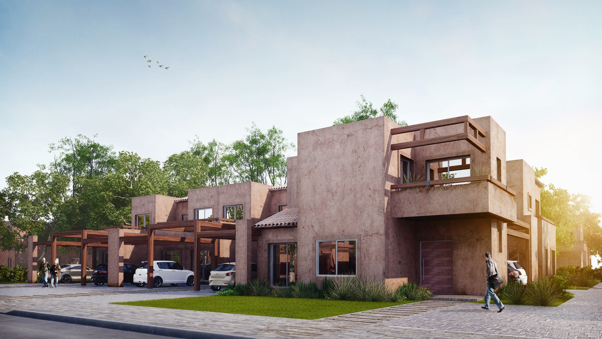 Housing complex - Exterior Rendering