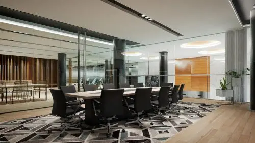 Corporate Meeting Room - Interior 3D Rendering